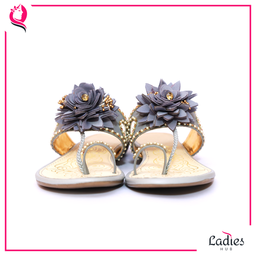 पर्पल लेडीज़ हब फैंसी वन टो फ्लैट लेडीज़ स्लिपर्स