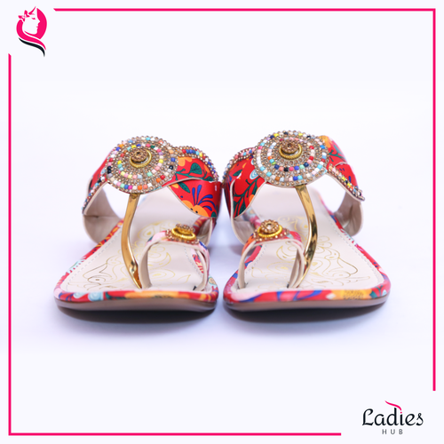 Multicolor Ladies Hub Fancy Handmade Ladies Kolhapuri Chappal