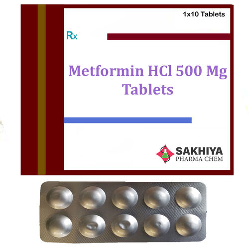 मेटफोर्मिन एचसीएल 500mg टैबलेट सामान्य दवाएं