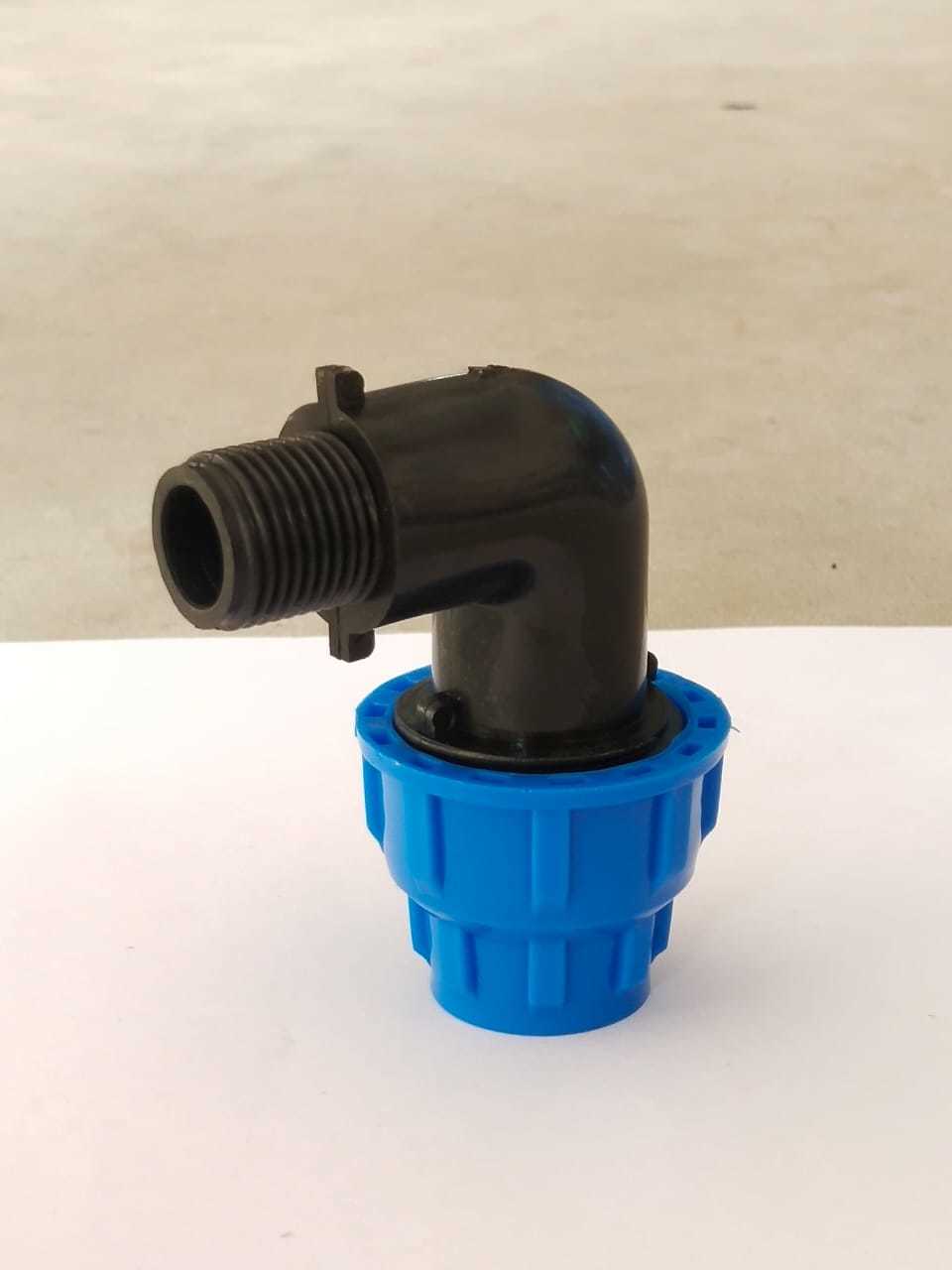 Mdpe Compression Brass Threaded Fta - Plastic Material, Male Connection, Blue & Black Color | Warranty Included For Reliable Performance