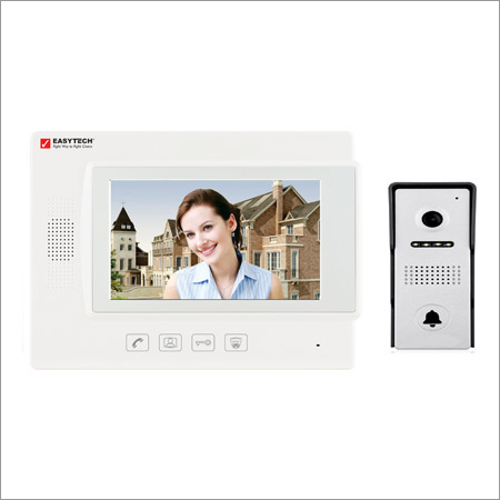 Video Door Phone - Metal Construction, 12 Volt Power | White & Black Design, Supports Image and Video, Ideal for Home, Hotel, Office