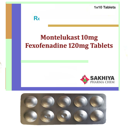 मोंटेलुकास्ट 10Mg + फ़ेक्सोफेनाडाइन 120Mg टैबलेट सामान्य दवाएं