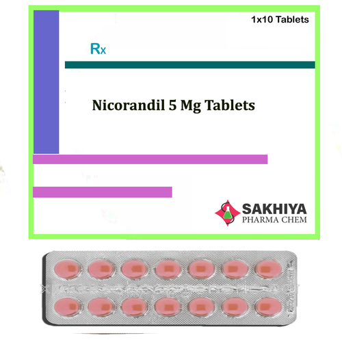 Nicorandil 5mg Tablets - 2 Tablets/Day Dosage, General Medicine for Angina Relief, Room Temperature Storage
