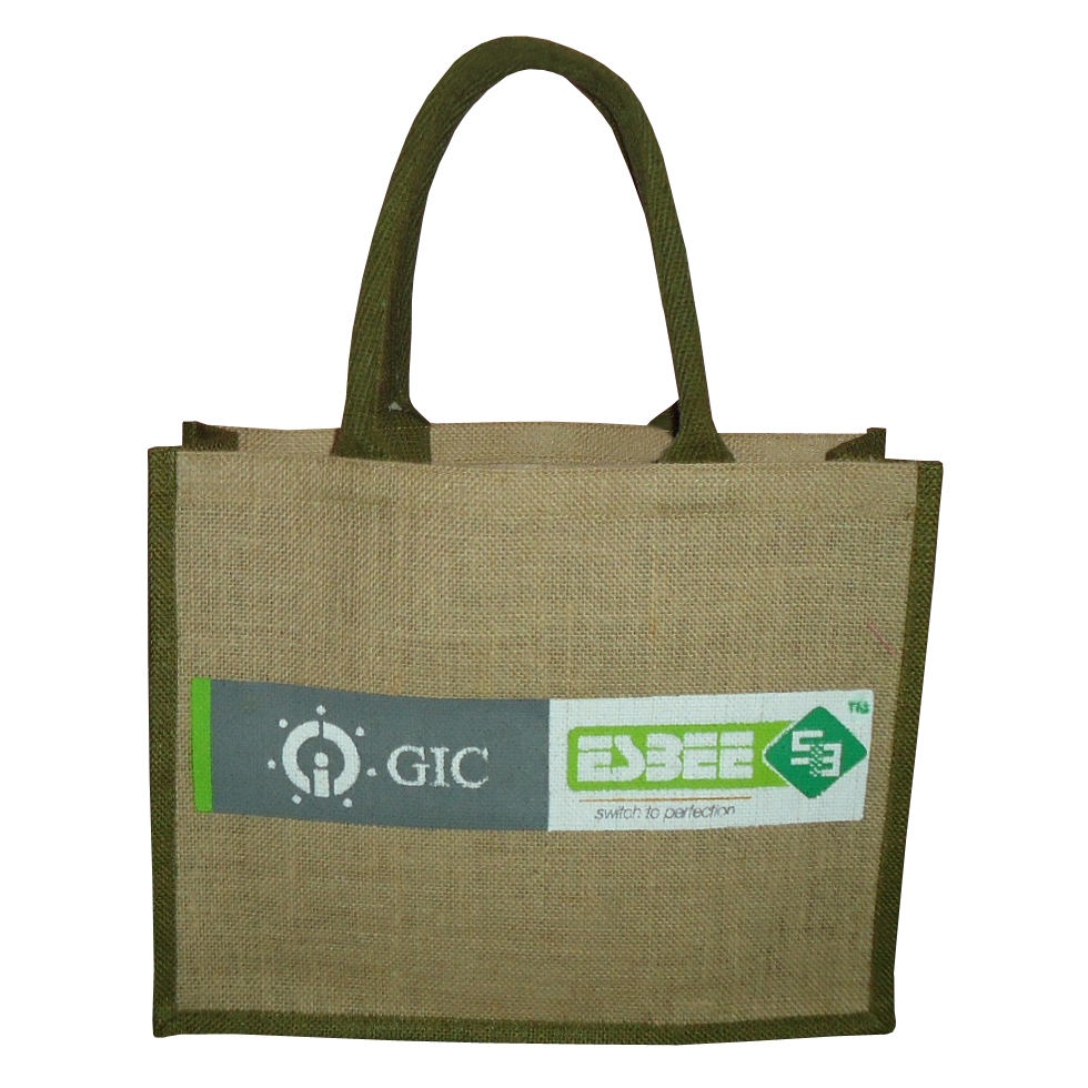 Natural Pp Laminated Jute Bag With Rope Handle