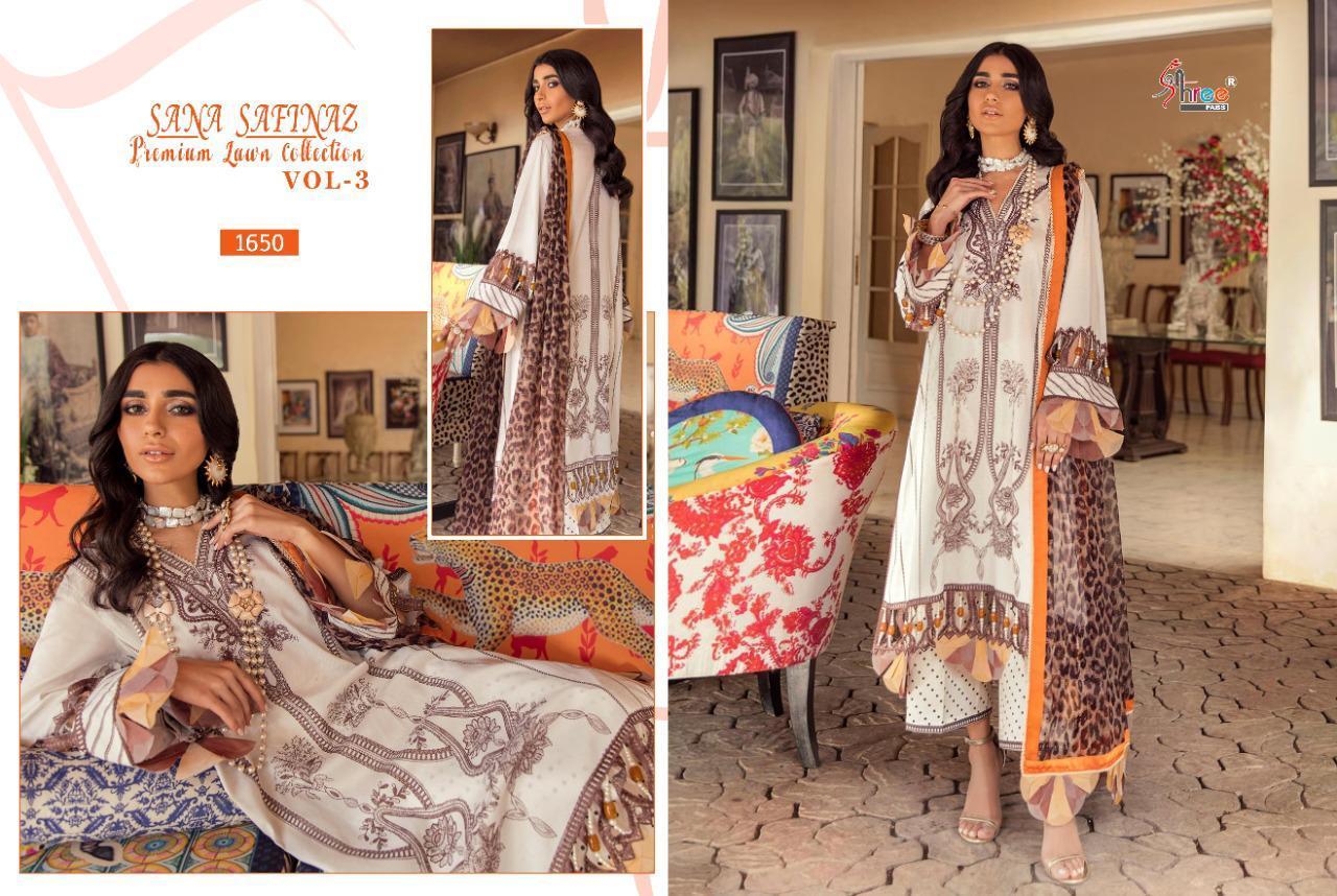 Multi Color Shree Fabs Sana Safinaz Premium Lawn Collection Vol 3 Pakistani Salwar Suit Catalog