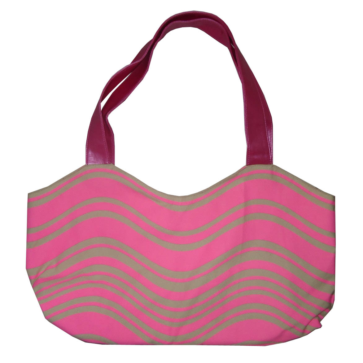 12 Oz Natural Canvas Printed Tote Bag With Pu Handle Capacity: 2 Kgs Kg/day