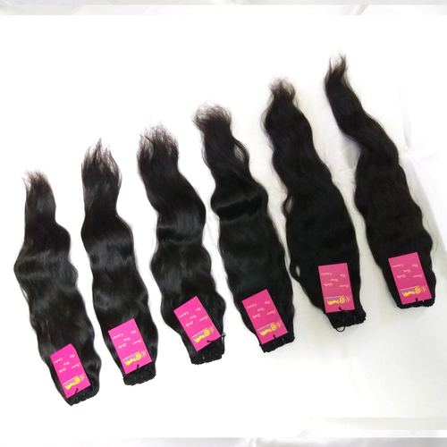 Natural Black Raw Virgin Unprocessed Cuticle Aligned Indian Human Hair Extension