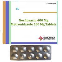 नॉरफ्लॉक्सासिन 400mg + Metronidazole 500mg टैबलेट सामान्य दवाएं