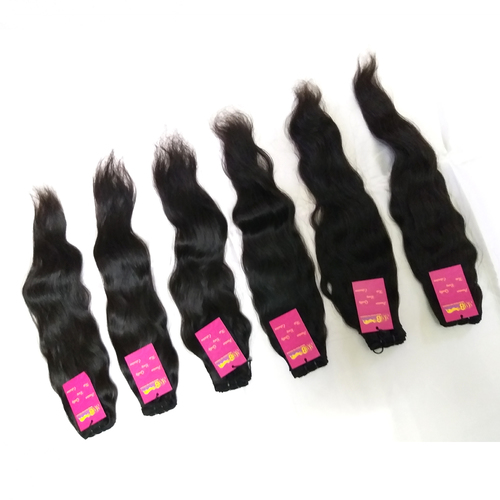 Natural Black Raw Virgin Remy Silky Straight Wavy Raw Virgin Cuticle Aligned Indian Human Hair