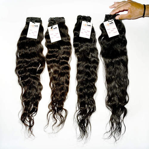 Natural Black Indian Raw Hair Bundles Loose Deep Wave Hair