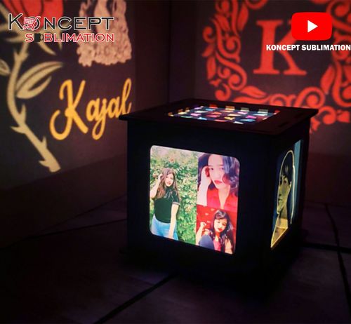 वुडन सब्लिमिनेशन शैडो लैंप बॉक्स