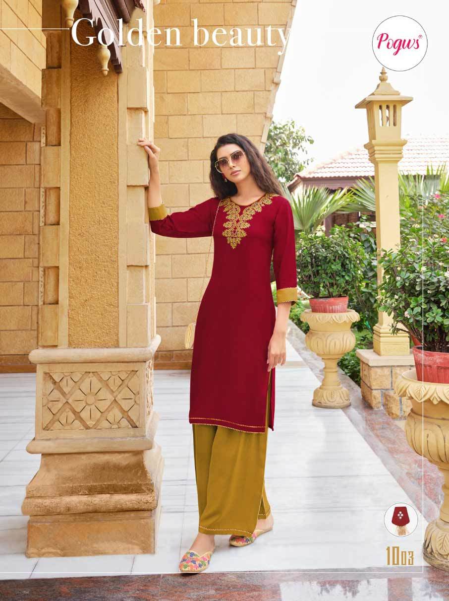 Dry Cleaning Libena Vol-1 Rayon (14kg) With Embroidery Kurtis With Pant