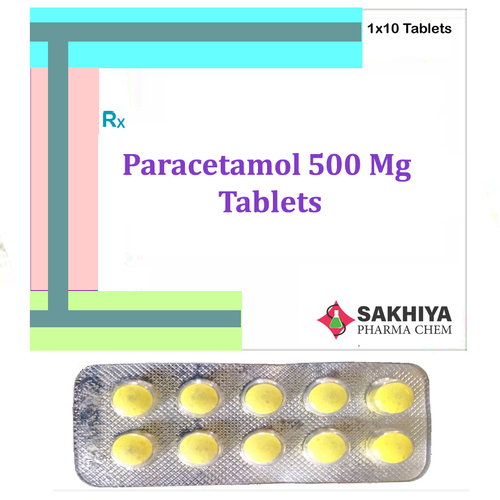 Paracetamol Tablets - 500mg Dosage, Pain Relief & Fever Management | Suitable for All, Room Temperature Storage, 2 Tablets/Day Usage