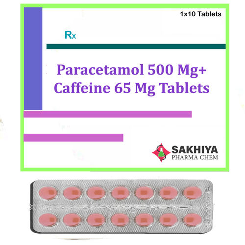 पेरासिटामोल 500mg+ कैफीन 65mg टैबलेट सामान्य दवाएं