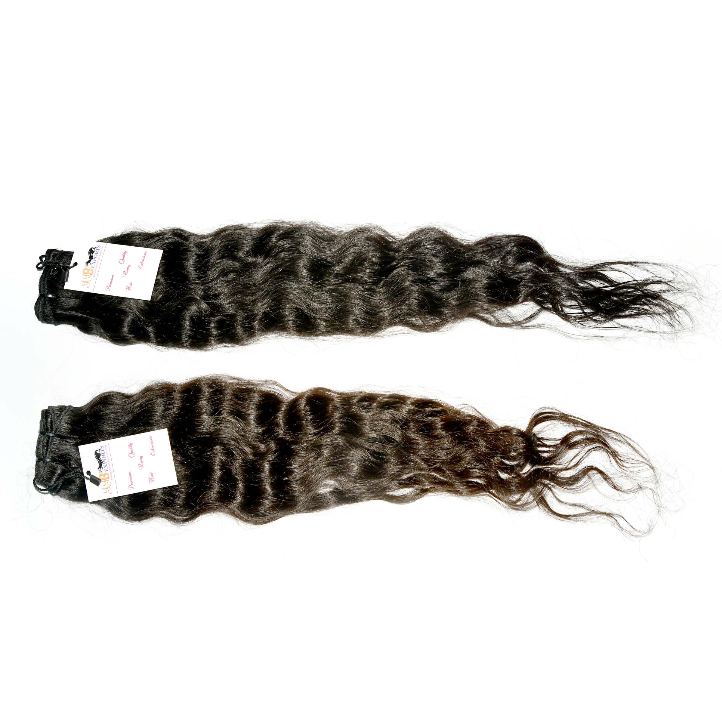 Double Wefted Deep Wave Brazilian Unprocessed Raw Virgin Deep Wave Hair - Color: Natural Black