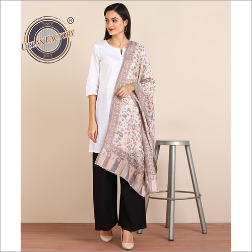 महिलाओं के लिए मल्टी-कलर्ड पश्मीना फाइन वूल कानी कटिंग स्टोल