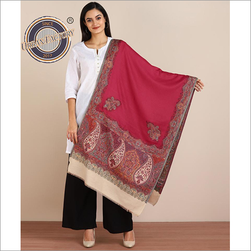 महिलाओं के लिए मल्टी-कलर्ड पश्मीना फाइन वूल रिवर्सिबल स्टोल