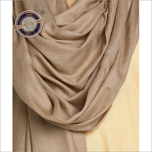 Brown Pashmina Fine Wool Plain Lohi Shawl For Men