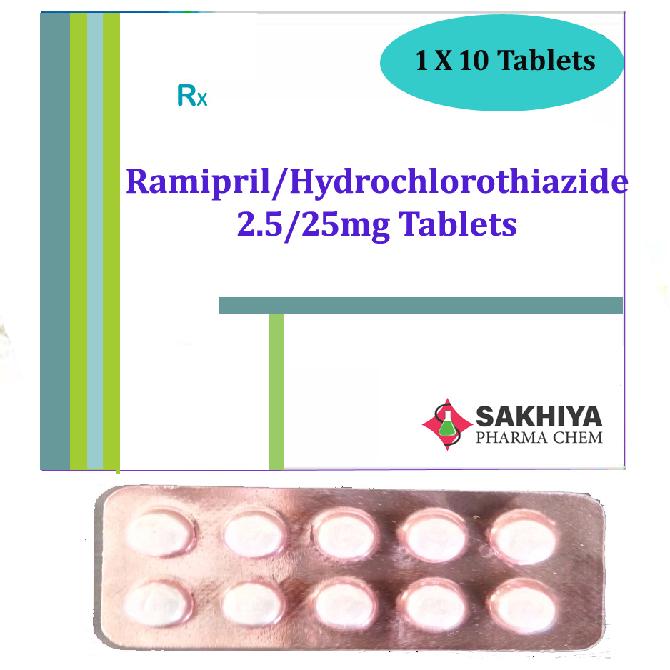 Ramipril 2.5mg + Hydrochlorothiazide 25mg Tablets General Medicines