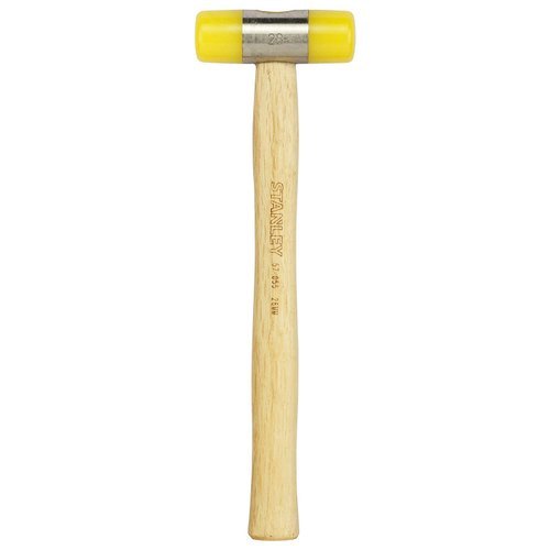 Yellow Stanley Soft Face Hammer W/ Wood Handle- 57-054