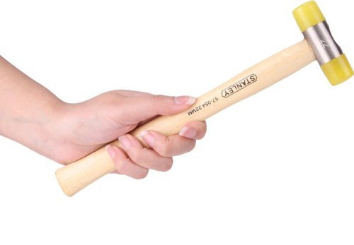 Yellow Stanley Soft Face Hammer W/ Wood Handle- 57-054