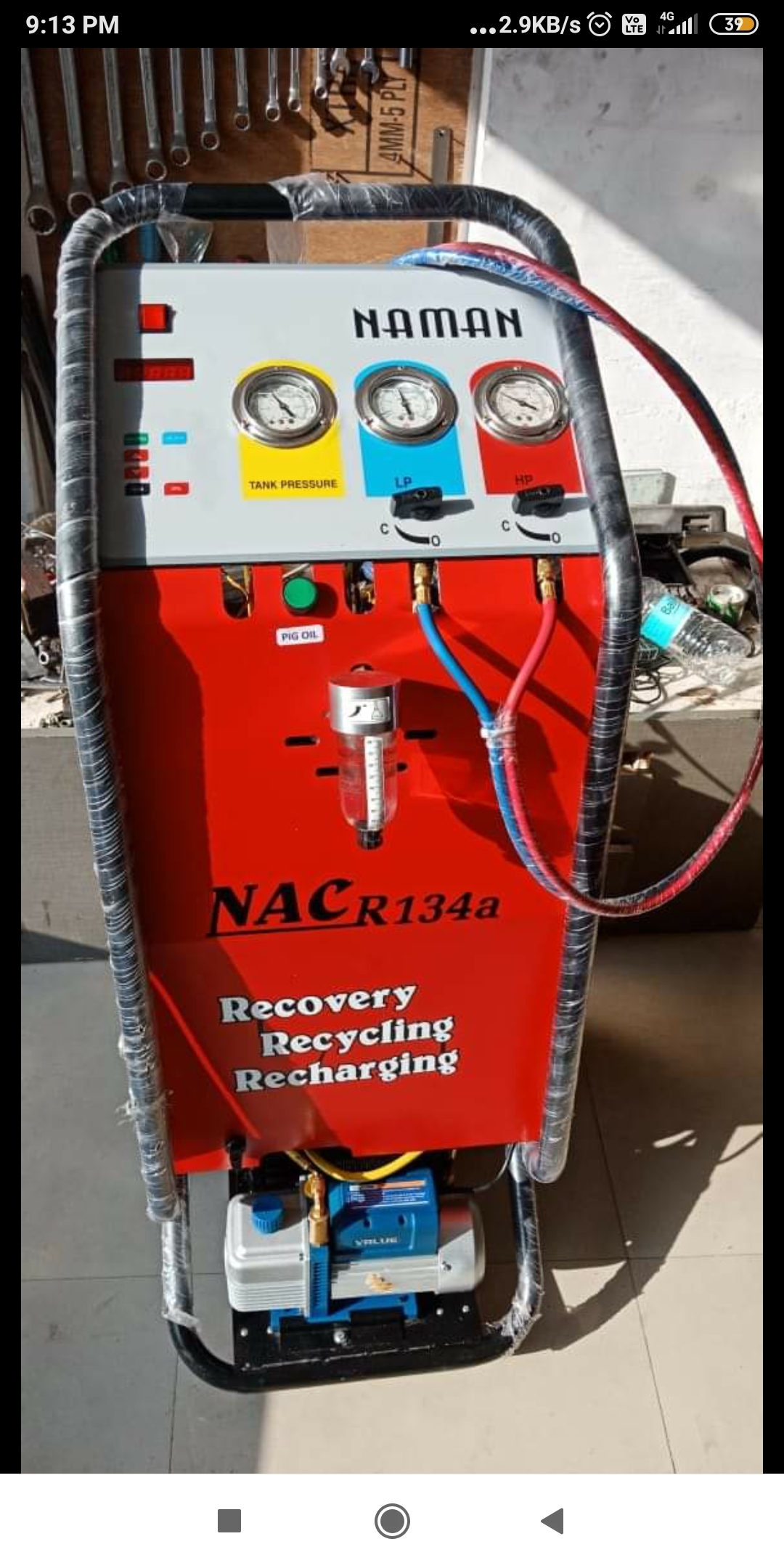 Semi Automatic Car Ac Machine