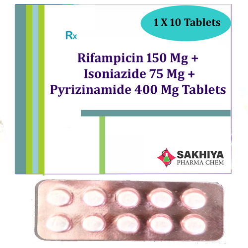 रिफैम्पिसिन 150mg + आइसोनियाज़ाइड 75mg + पायराज़िनामाइड 400mg टैबलेट सामान्य दवाएं