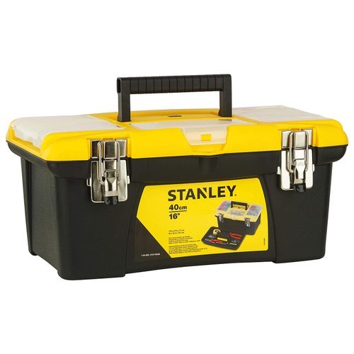 Yellow & Black Stanley Plastic Tool Box - 1-92-905