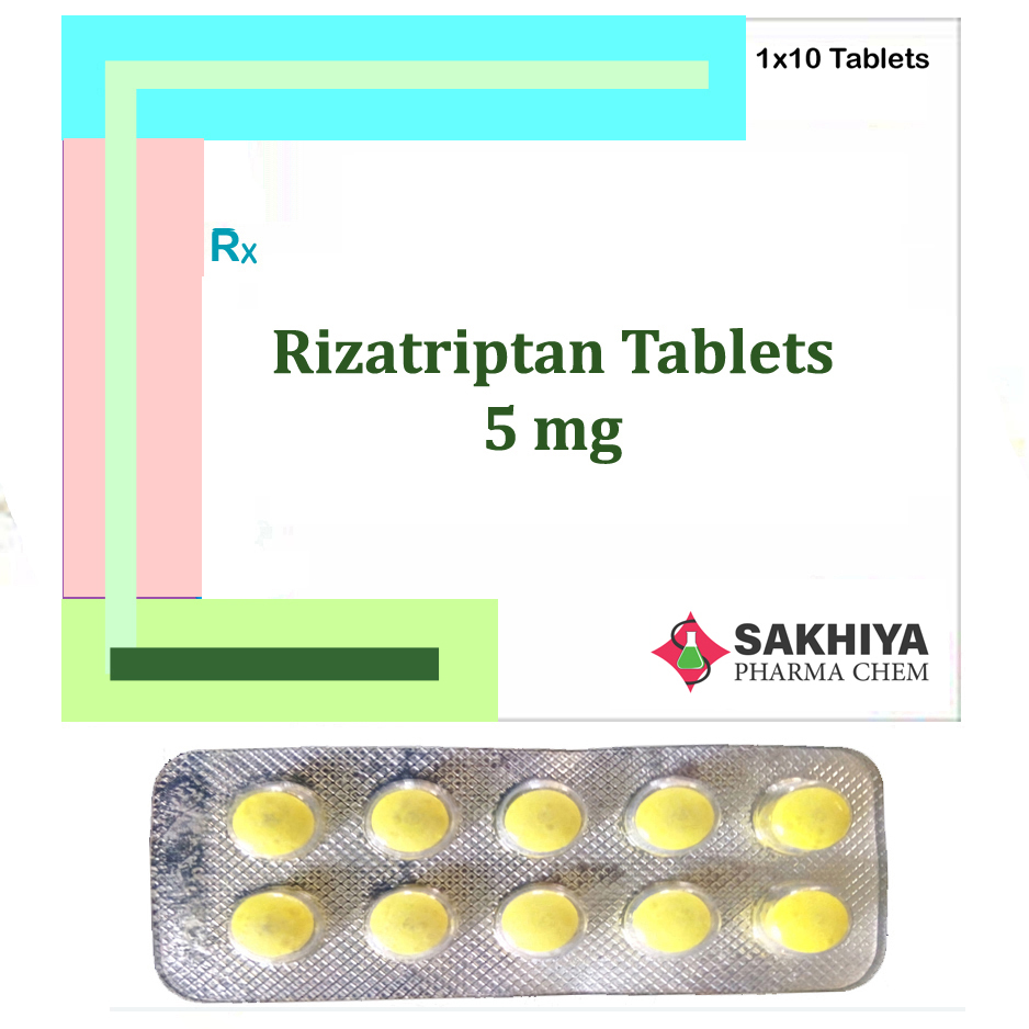 Rizatriptan 5mg Tablets - Quick-dissolving Formulation | Fast Relief For Migraine Headaches, Recommended Dose 3 Tablets/day, Suitable For All