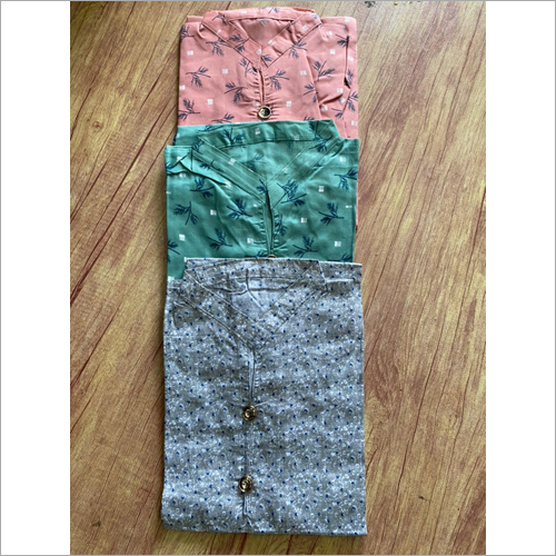 Washable Ladies Printed Collar Kurti