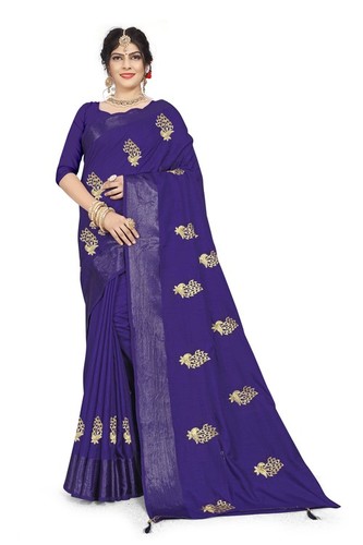 Lycra Printed Sarees - Printed Fabric, Color: Blue | Suitable for Various Occasions, Warranty Included, Versatile Style Options