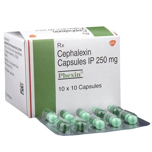 Cephalexin Capsules - 100 Count, Effective Against Pneumonia and Strep Throat, Suitable for All Ages