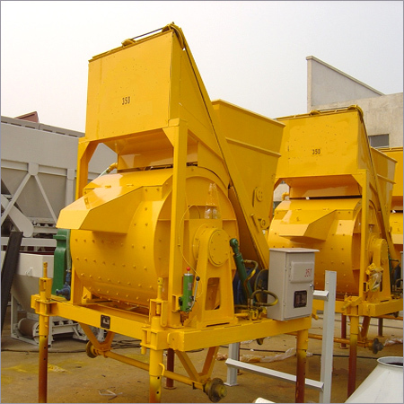 Single Shaft Concrete Mixer - 560 L Capacity, 2528X2600X2850 Mm, Yellow | Cost Effective, Durable Design, Efficient Mixing, Reliable Performance, Max Aggregate Size 40/60 Mm