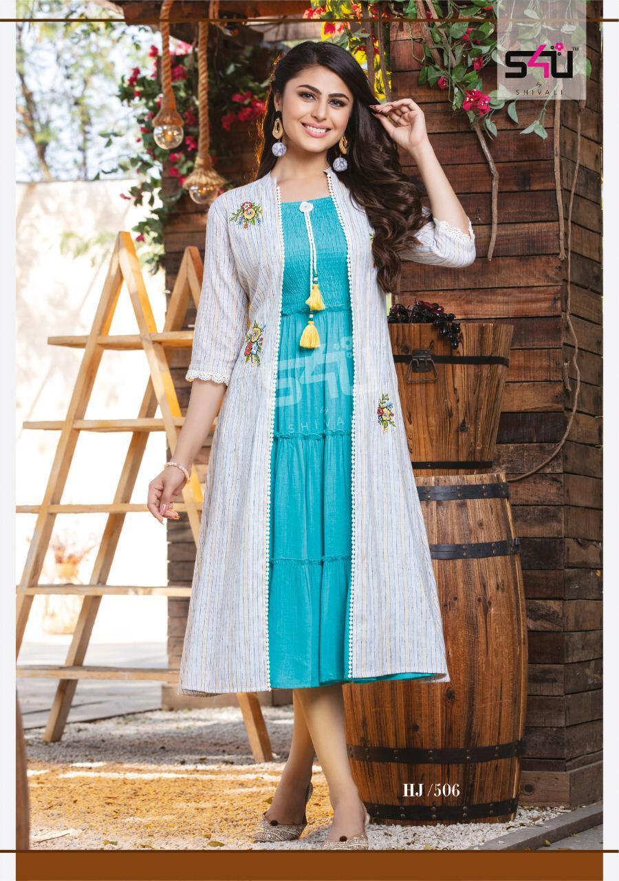Dry Cleaning Hello Jacket Vol 5 Rayon Slub Kurtis With Jackets