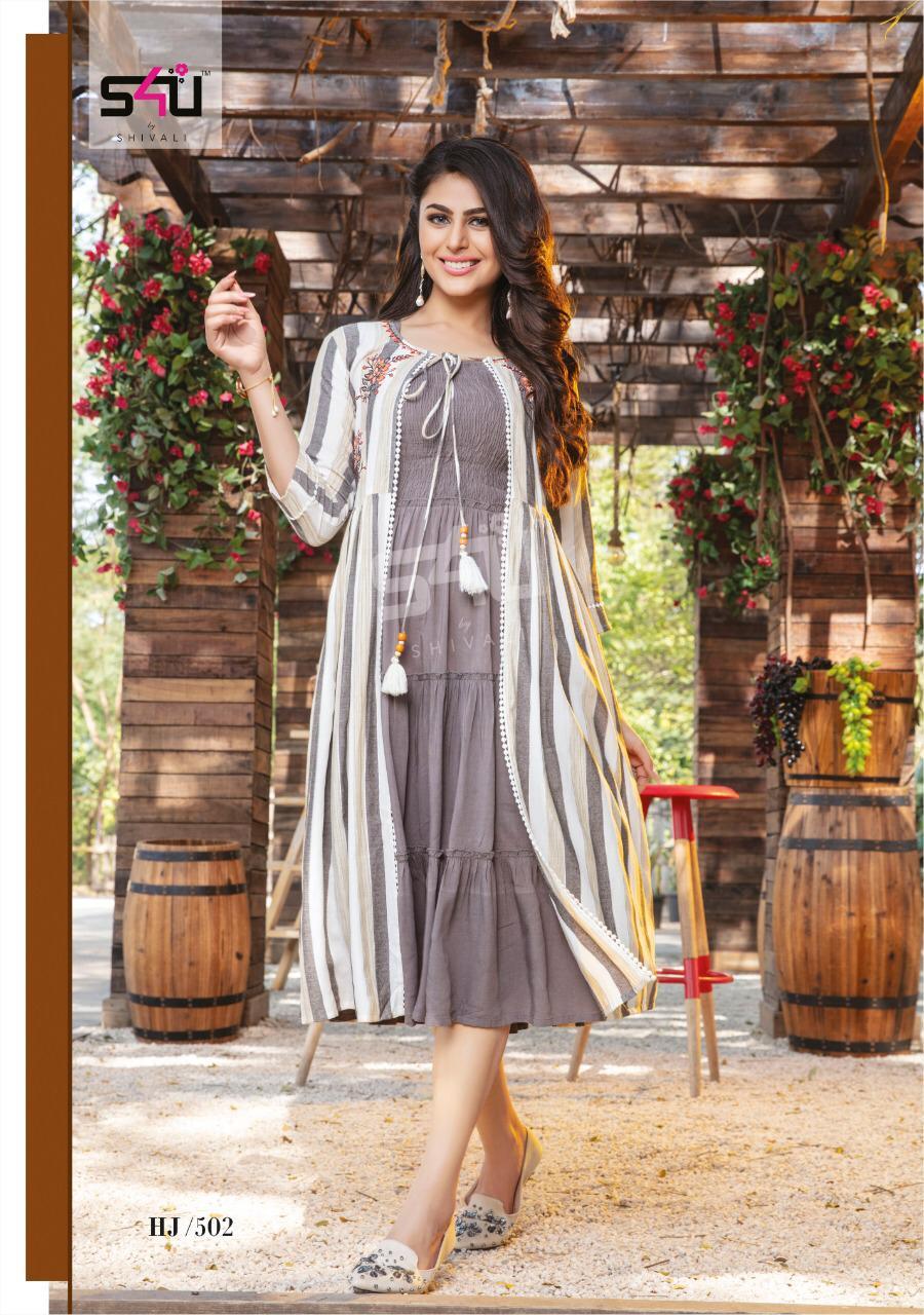 Dry Cleaning Hello Jacket Vol 5 Rayon Slub Kurtis With Jackets