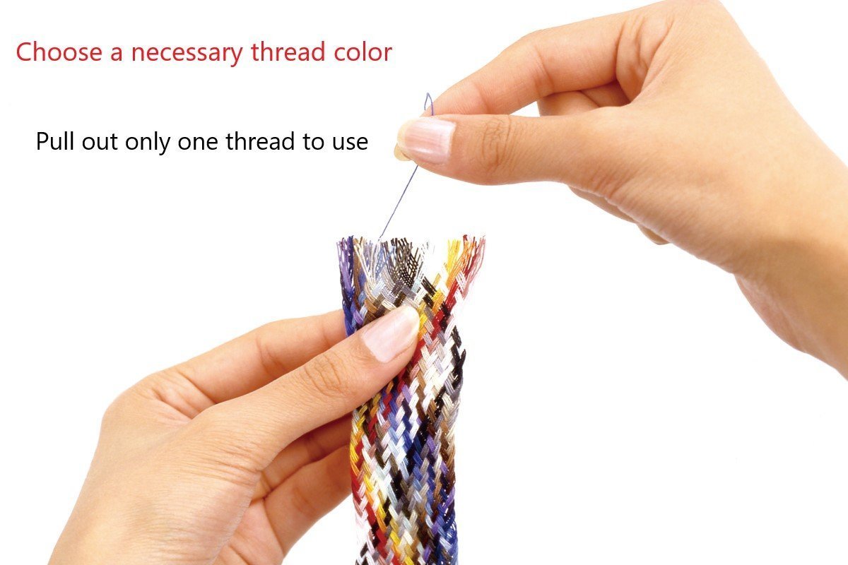 30 Colors Button And Craft Sewing Thread Kit Size: 6.69 X 2.52 X 0.55 Inches