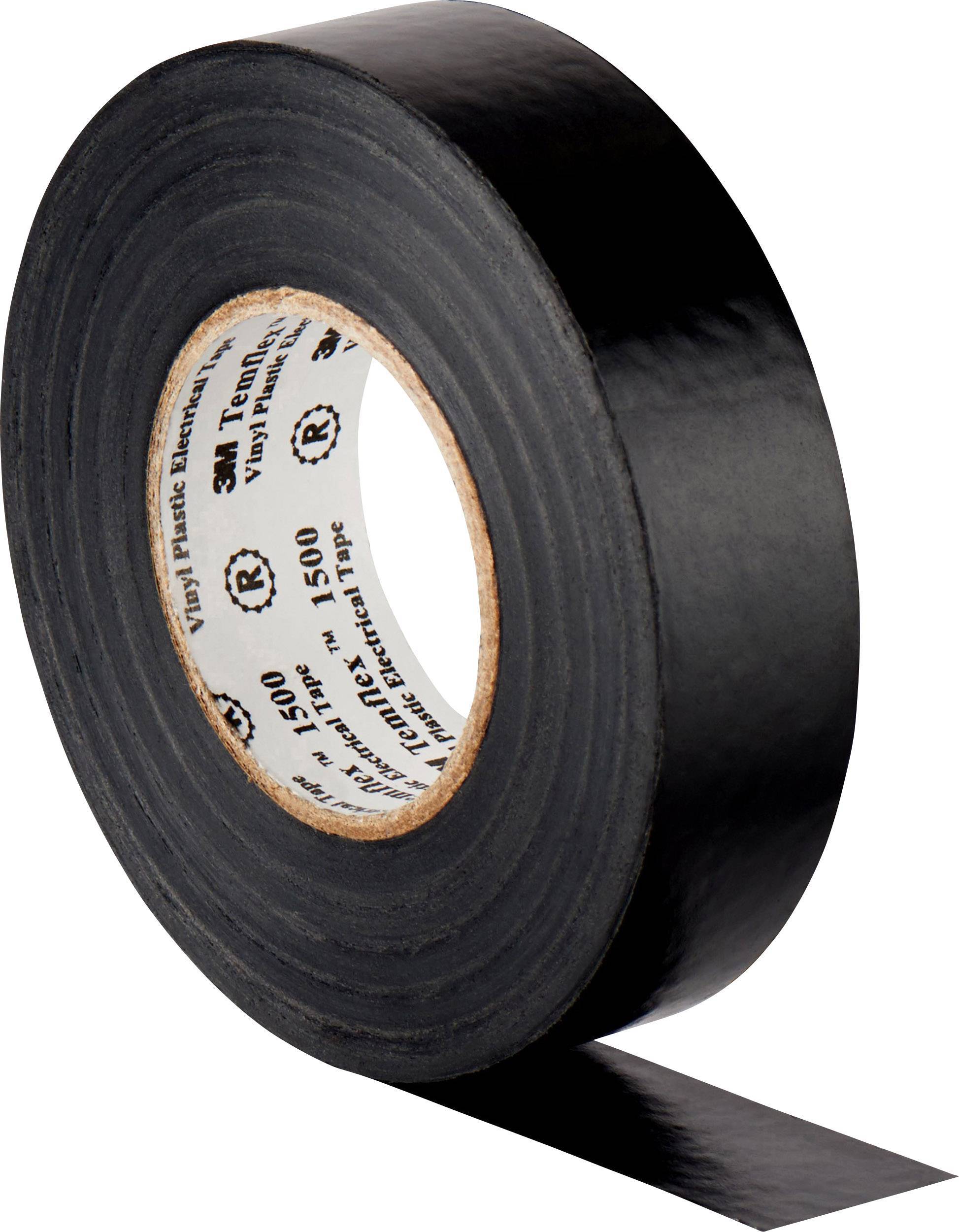 3m Temflex 1500 Tape - 12.7mm X 9m, Black Rubber Adhesive, Flame Retardant, 80a C Rated, 5 Mil Thick, 2-year Shelf Life, 170% Elongation