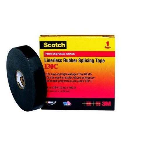 Black 3M Scotch 130C Linerless Rubber Splicing Tape