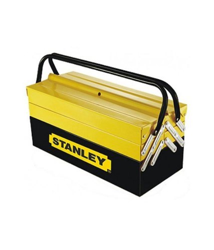 Stanley 5 Tray Metal Box - Sturdy Steel Construction | Yellow & Black, 6-month Warranty, Perfect For Tool Organization And Transportation