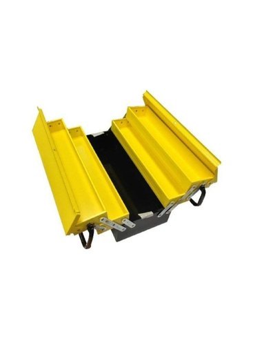 Stanley 5 Tray Metal Box - Sturdy Steel Construction | Yellow & Black, 6-month Warranty, Perfect For Tool Organization And Transportation