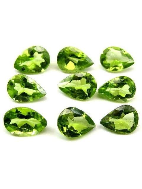 5x7mm Peridot Faceted Pear Loose Gemstones Grade: Aaa