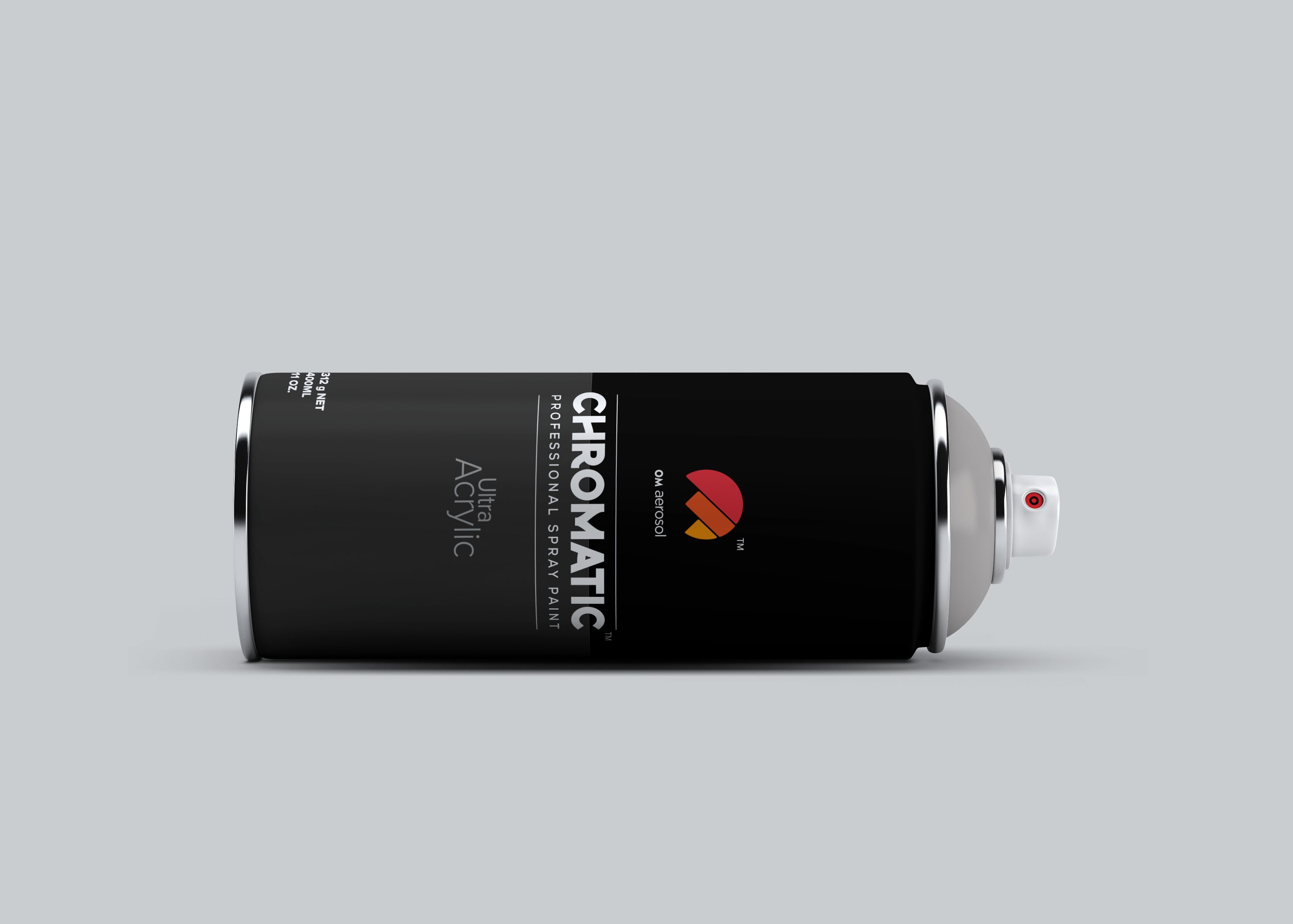 Chromatic Platinum Grey - Steel Can 17x5 Cm, 400ml | Glossy, Matt, Semi-gloss Finish, Fast Drying, Ultra-acrylic Resin, Eco-friendly