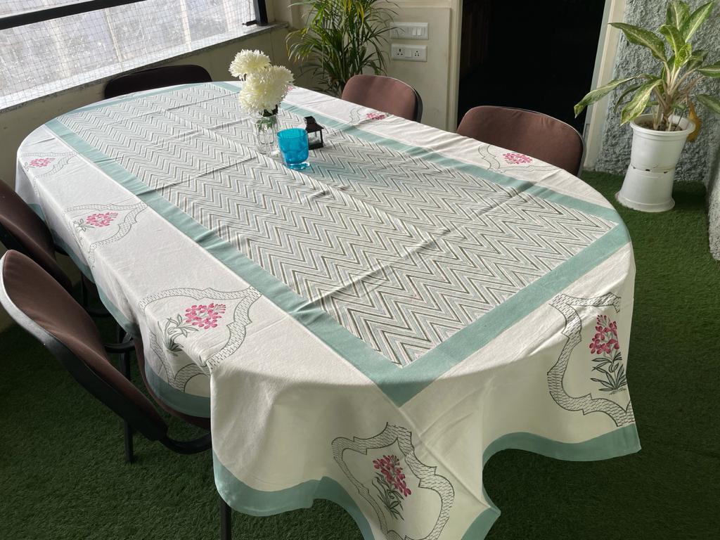 Hand Block Printed Table Cloth Use: Home
