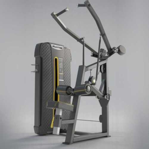 Lat Pull Down - Powder Coated Steel Oval Tube Structure, 100kg Weight Stack | Commercial Use for Shoulder Exercises, PU Foam with Synthetic Leather Finish