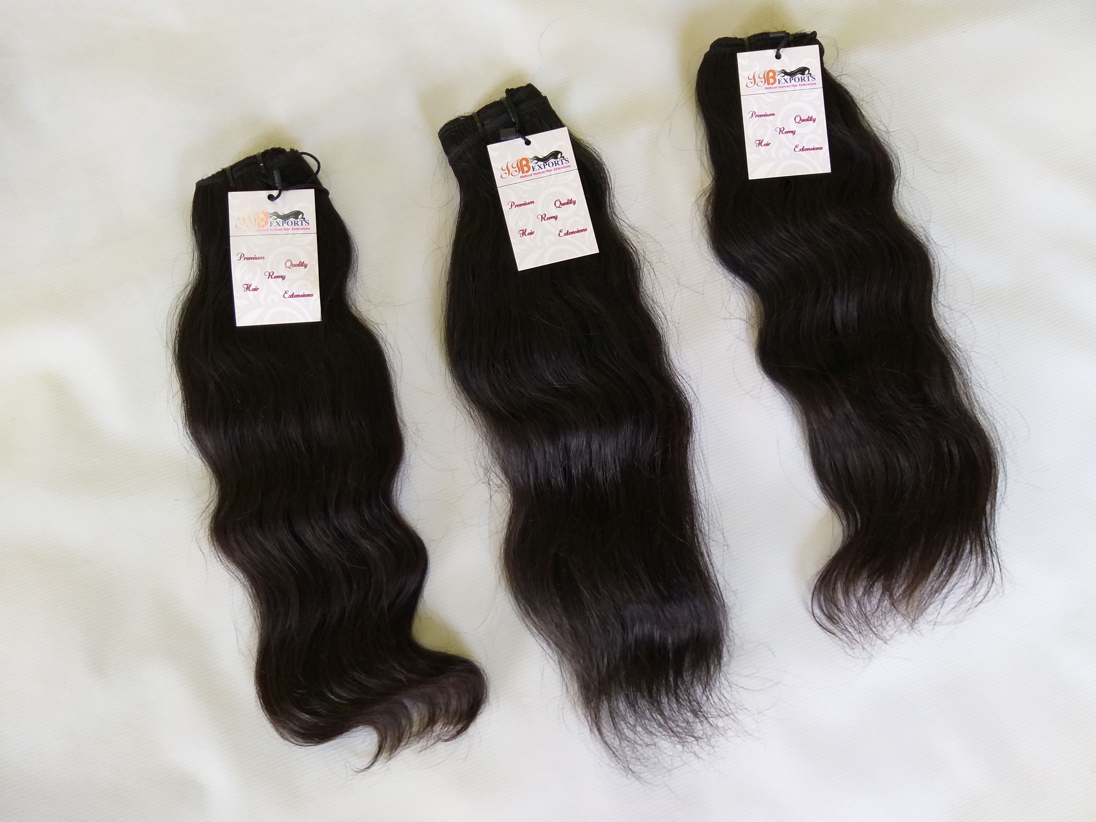 Natural Black Indian Best Virgin Unprocessed Mink Raw Hair Wavy Machine Made Double Wefted Bundles