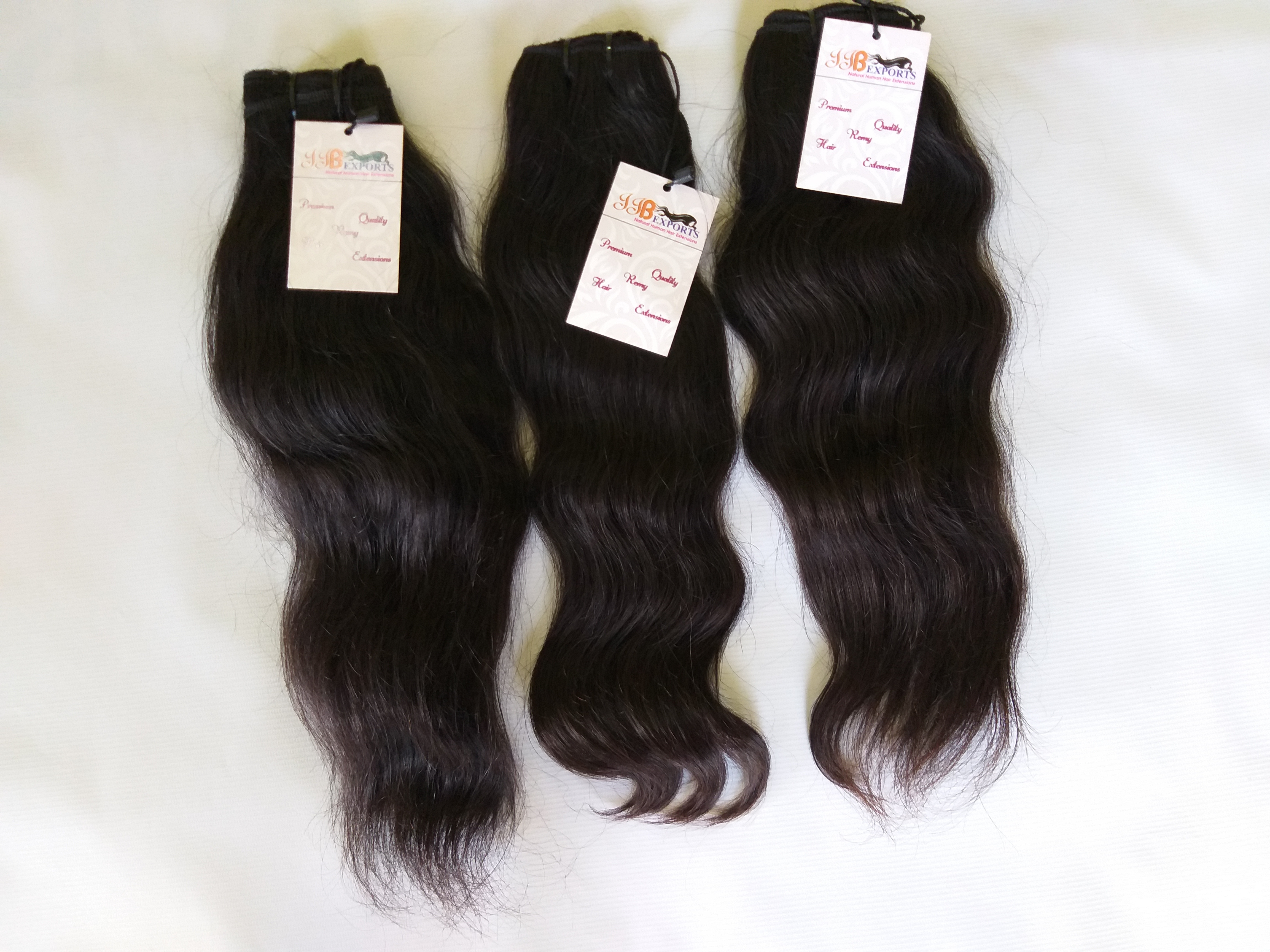 Natural Black Indian Best Virgin Unprocessed Mink Raw Hair Wavy Machine Made Double Wefted Bundles