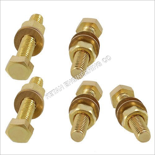 Brass Hex Bolt - High Strength Alloy, Rust Resistant Finish , Precision Threading for Secure Fastening