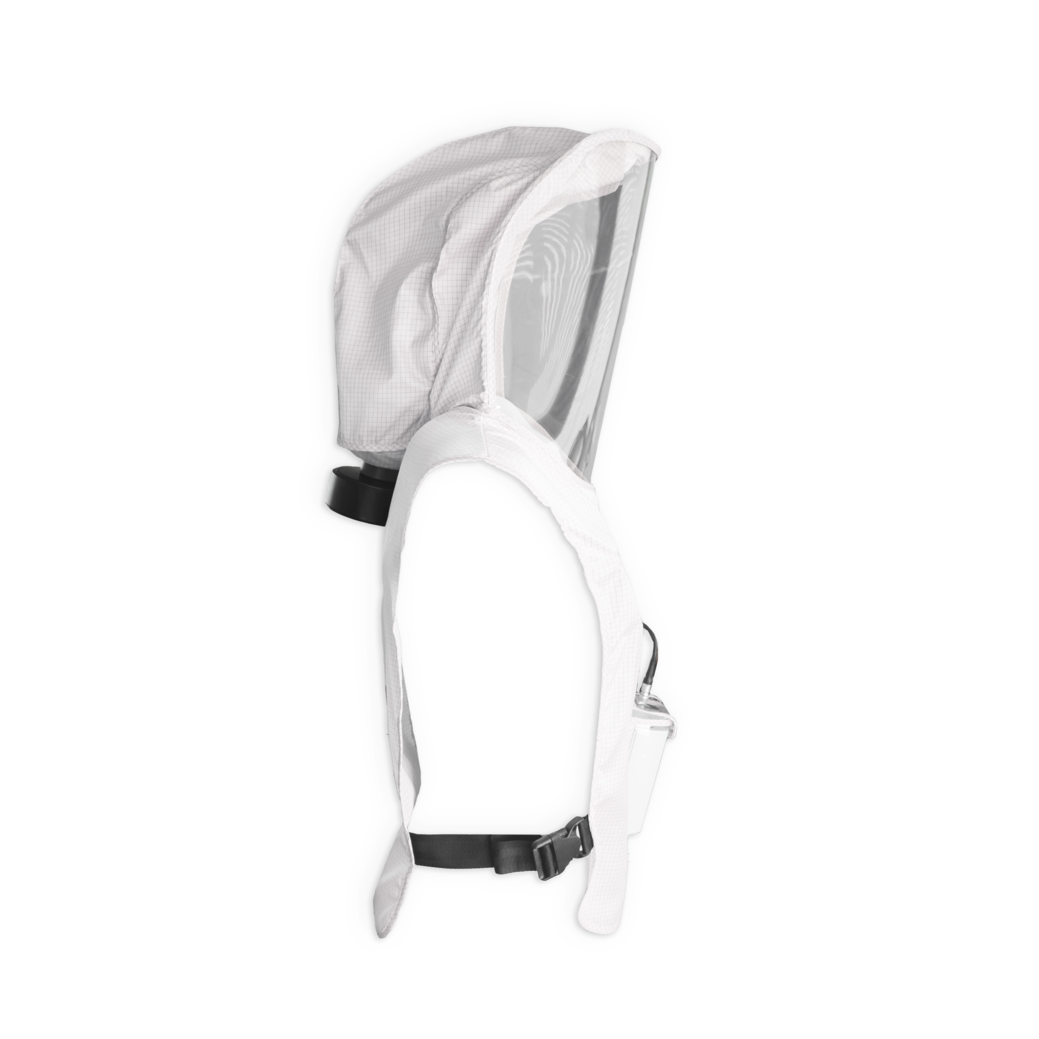 White Isolating Helmet For Work With Microorganisms Of I-iii Risk Groups