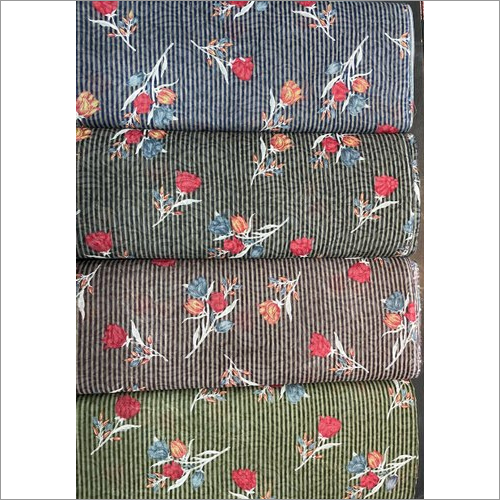 Designer Print Brasso Fabric - Washable, Custom Size Options | Printed Motifs in Various Colors, Ideal for Garment Production