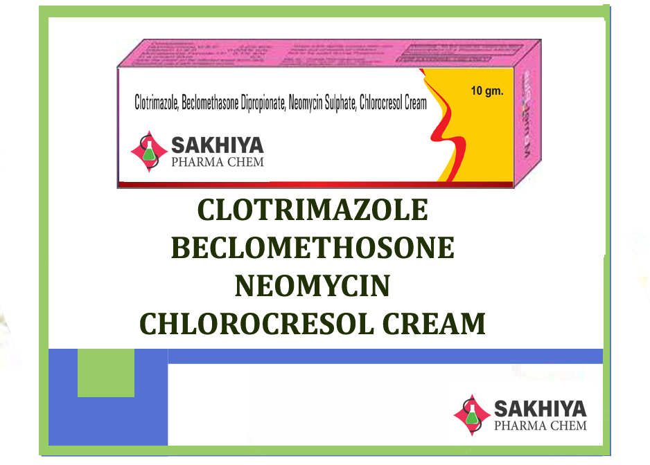 Clotrimazole Beclomethosone Neomycin Chlorocresol Cream - 1 Unit, For Vaginal Yeast Infections, Oral Thrush, Diaper Rash, Pityriasis Versicolor, Room Temperature Storage, Administered Twice Daily